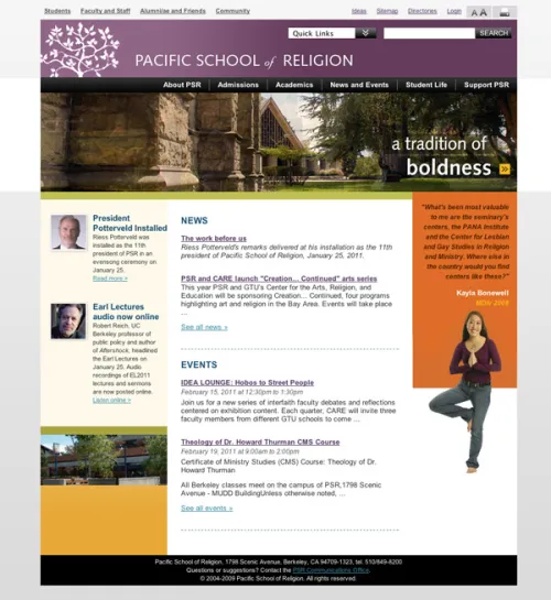Pacific School of Religion Website 1